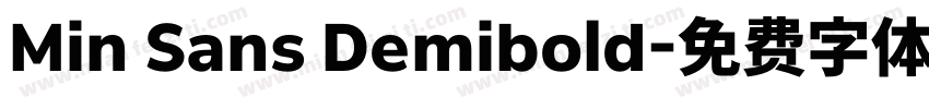 Min Sans Demibold字体转换